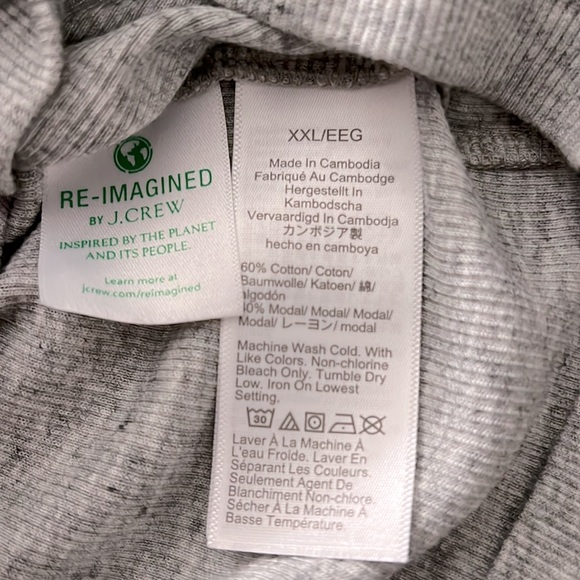 NWT J. Crew Fine Ribbed Tank in Heather Grey XXL - Picture 5 of 6